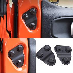 img 4 attached to 🚪 YOCTM Door Screw Protector Cover Trim Kit for Jeep Wrangler JL JT (2018-2022) – Enhances Protection & Style, Easy Installation (2-Door/4-Door), ABS, Black (Pack of 2)