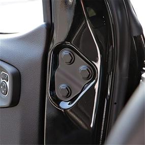 img 1 attached to 🚪 YOCTM Door Screw Protector Cover Trim Kit for Jeep Wrangler JL JT (2018-2022) – Enhances Protection & Style, Easy Installation (2-Door/4-Door), ABS, Black (Pack of 2)