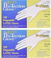 comfitwear disposable latex gloves - powder free, size large (200 gloves) logo