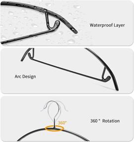 img 2 attached to 👕 Nature Smile 20 Pack Non Slip Suit Hanger: PVC Coated Metal Hangers for Coats, Jackets, Sweaters, Pants, Shawls, Belts, Bras - Dimple & Crease Free T-Shirt Hangers in Black Color