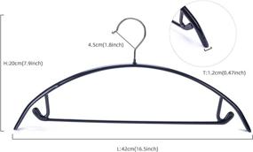 img 3 attached to 👕 Nature Smile 20 Pack Non Slip Suit Hanger: PVC Coated Metal Hangers for Coats, Jackets, Sweaters, Pants, Shawls, Belts, Bras - Dimple & Crease Free T-Shirt Hangers in Black Color