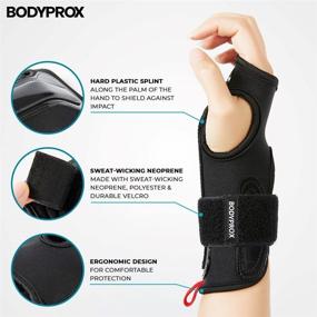 img 2 attached to 🏂 Bodyprox Wrist Guards (1 Pair) - Snowboarding, Skateboarding, Rollerblade Sports Protection Wrist Guard