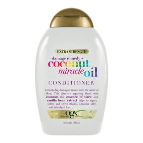 img 4 attached to OGX Extra Strength Damage Remedy + Coconut Miracle Oil Conditioner: Ultimate Hydration for Dry, Frizzy or Coarse Hair, Tames Flyaways, Paraben-Free - 13 fl oz