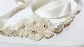 img 1 attached to 💐 Elegant Wedding Maternity Flower Crystal PTK16 B Women's Belt Accessories: Enhance Your Bridal Look!