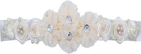 img 3 attached to 💐 Elegant Wedding Maternity Flower Crystal PTK16 B Women's Belt Accessories: Enhance Your Bridal Look!