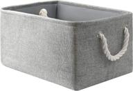 📦 grey samoradrea storage basket bins - decorative baskets with handles for clothes storage toys, books, home & office organization (13.7l9.8w6.7h) logo