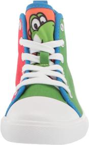 img 3 attached to Nintendo Super Mario Brothers Mario Luigi Kids Shoe, Hi Top Sneaker Laces for Toddlers and Kids, Size 7-12