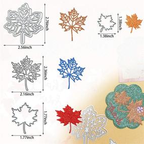 img 2 attached to Maple Leaf Metal Die Cuts: Fall Leaves Etched/Wafer Thin Dies for DIY Crafts & Scrapbook - 10 Pieces