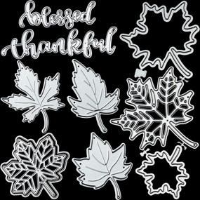 img 4 attached to Maple Leaf Metal Die Cuts: Fall Leaves Etched/Wafer Thin Dies for DIY Crafts & Scrapbook - 10 Pieces