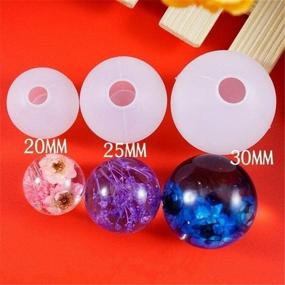 img 3 attached to 3D Sphere Resin Casting Silicone Molds for Polymer Clay Crafting, Epoxy, and DIY Crafts - HUOFU Ball Silicone Mold, Star Ball Mold (30mm)