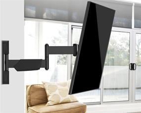 img 2 attached to 📺 Husky Mounts Full Motion Wall Mount Bracket & Arm for 32-42 Inch Flat Screens - Swivels 180°, Adjustable Tilt & Easy One-Person Installation (Hardware Included)