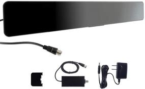 img 4 attached to Enhance Your TV Experience with GE Indoor Amplified Digital HD TV Antenna - Long Range Signal Booster, 4K 1080p VHF UHF HDTV, Smart TV Compatible, 33691