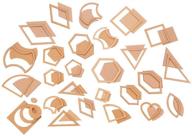 pandahall 54pcs（27sets） templates triangle burlywood logo