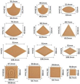 img 3 attached to PandaHall 54Pcs（27Sets） Templates Triangle Burlywood