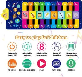 img 2 attached to RenFox Kids Musical Piano Mat: Engaging Education and Entertainment Combined