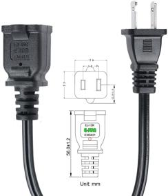 img 1 attached to 🔌 Polarized Male Female Extension Cable 10A by VSEER: Enhance Power Connectivity Safely and Efficiently