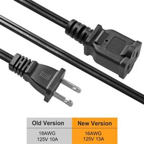 img 2 attached to 🔌 Polarized Male Female Extension Cable 10A by VSEER: Enhance Power Connectivity Safely and Efficiently