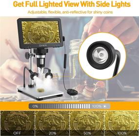 img 2 attached to 🔬 7'' LCD Digital Microscope 1200X: High-Resolution Imaging, 1080P Video Recorder, 12MP Camera, LED Fill Lights – Ideal for Adults & Kids, Windows/Mac Compatible