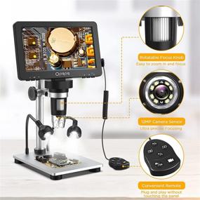 img 1 attached to 🔬 7'' LCD Digital Microscope 1200X: High-Resolution Imaging, 1080P Video Recorder, 12MP Camera, LED Fill Lights – Ideal for Adults & Kids, Windows/Mac Compatible
