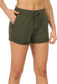 img 4 attached to 🩳 IcyZone Women's Workout Lounge Shorts - Athletic Running Jogging Cotton Sweat Shorts