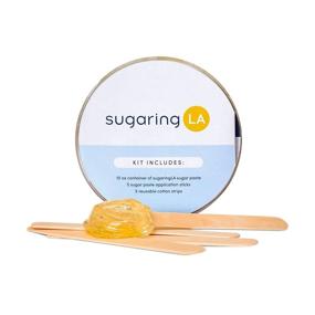 img 4 attached to SugaringLA At-Home Hair Removal Kit - Fast & Easy Body and Intimate Area Sugar Paste Sugaring - Smooth, Exfoliated Skin - 10 oz. Hair Removal Kit