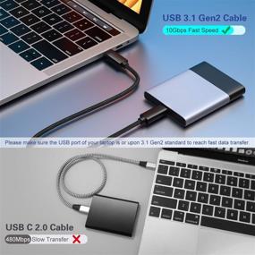 img 3 attached to 💻 Кабель Besgoods USB C to USB C (1.5Ft) - Передача 100 Вт мощности, коннектор для SSD жестких дисков, совместим с MacBook, 2 штуки (черный)