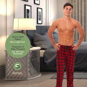 img 1 attached to 👖 DARESAY Microfleece Pajama Lounge Pants with Pockets - Men's Sleepwear and Loungewear