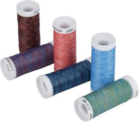 img 3 attached to 🧵 Simthread 6 Dual Colored Variegated Embroidery Sewing Thread - 220 Yards - Ideal for Sewing, Piecing, Applique, Quilting, Free Hand Quilting, and More