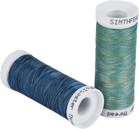 img 2 attached to 🧵 Simthread 6 Dual Colored Variegated Embroidery Sewing Thread - 220 Yards - Ideal for Sewing, Piecing, Applique, Quilting, Free Hand Quilting, and More