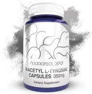 💊 n-acetyl l-tyrosine capsules - 120 count, 350mg | nootropic amino acid supplement for memory, focus, learning | promotes healthy stress levels | natural nalt supplement logo