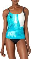 stylish and functional: calvin klein women's over the shoulder tankini swimsuit logo