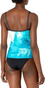 img 1 attached to Stylish and Functional: Calvin Klein Women's Over The Shoulder Tankini Swimsuit