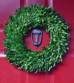 img 3 attached to Inch Real Boxwood Wreath Preserved