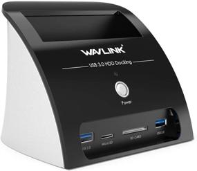 img 4 attached to 💾 WAVLINK USB 2.0 to SATA External Hard Drive Docking Station with 2 USB 2.0 HUB and Card Reader - Backup Functions, Supports up to 10TB Capacity