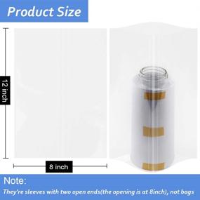 img 3 attached to 🔥 High-Quality Sublimation Shrink Wrap Sleeves, 8x12 Inch Clear Heat Transfer Bands for Mugs, Cups, Tumblers - Pack of 50