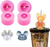 valentine's day cup decoration resin silicone molds set - ms. and mr. mouse straw toppers, ideal for resin casting, art craft, diy home decoration making logo