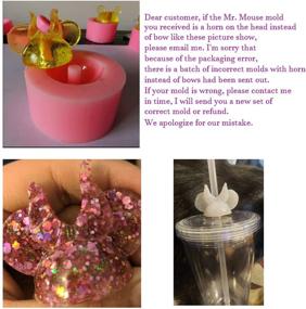 img 2 attached to Valentine's Day Cup Decoration Resin Silicone Molds Set - Ms. and Mr. Mouse Straw Toppers, Ideal for Resin Casting, Art Craft, DIY Home Decoration Making