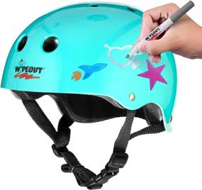 img 4 attached to 🚲 Wipeout Dry Erase Kids Helmet: The Perfect Gear for Bike, Skate, and Scooter Adventures