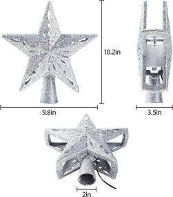 img 1 attached to 🌟 Lighted Christmas Tree Topper: Solpex Rotating Snowflake Projector with 3D Glitter Hollow Star Design for Stunning Christmas Tree Decorations