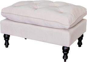 img 1 attached to Best Selling Tufted Ottoman Cream