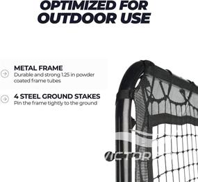 img 1 attached to 🥍 Lacrosse, Baseball, and Softball Rebounder - 6x3.5 Ft. Bounce Back, Pitch Back Training Equipment with Bonus Net and Straps
