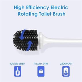 img 3 attached to 🚽 360° Electric Spin Scrubber – Toilet Brush Set for Bathroom, Electric Toilet Cleaner Brush, Powerful Toilet Scrubber, Toilet Brush Cleaner