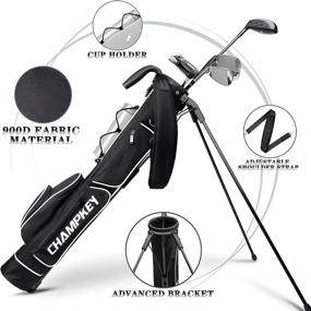 img 3 attached to 🏌️ Lightweight Golf Stand Bag with Comfortable Shoulder Strap for Golf Course and Training - MILLSKY Professional