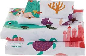 img 1 attached to Elegant Homes Multicolors Mermaid Pillowcases