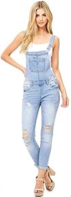 img 4 attached to 👖 Stylish Wax Womens Juniors Length Overalls: Fashionable Women's Clothing