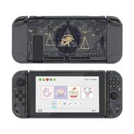 geekshare protective case for nintendo switch - slim cover with shock-absorption and anti-scratch, land of mystery [video game] logo