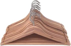 img 3 attached to 👚 Enhance Closet Organization with Cedar Elements 12-Pack American Red Cedar Hangers