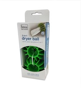 img 2 attached to 🧺 HOMZ 1001543 2 Pack 2-in-1 Dryer Balls - Efficient Green Laundry Solution, 2.8" x 1.8" x 2.8" - Set of 2