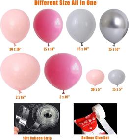 img 3 attached to 🎈 Oopat Mauve and Pink Balloon Garland Kit: Perfect for Baby Shower, Cocktail, Bridal Shower, 1st Birthday, Wedding, Garden Tea Party Backdrop Decoration - DIY