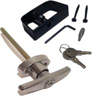 🔒 secure your shed with a durable chrome t-handle lock kit - longer 5-1/2" stem: includes keys, screws, and hex key/allen wrench - ideal for shed, barn, playhouse, and chicken coop (chrome finish) логотип